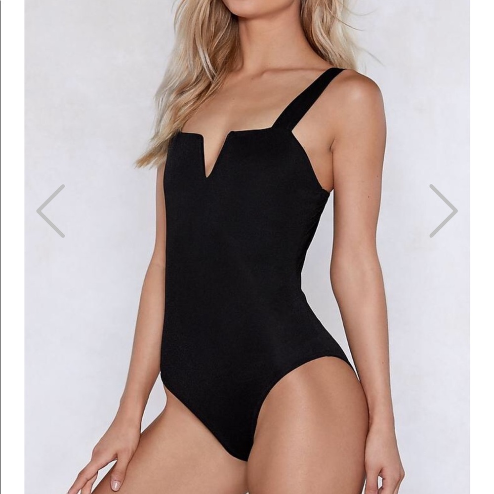 Black bodysuit.